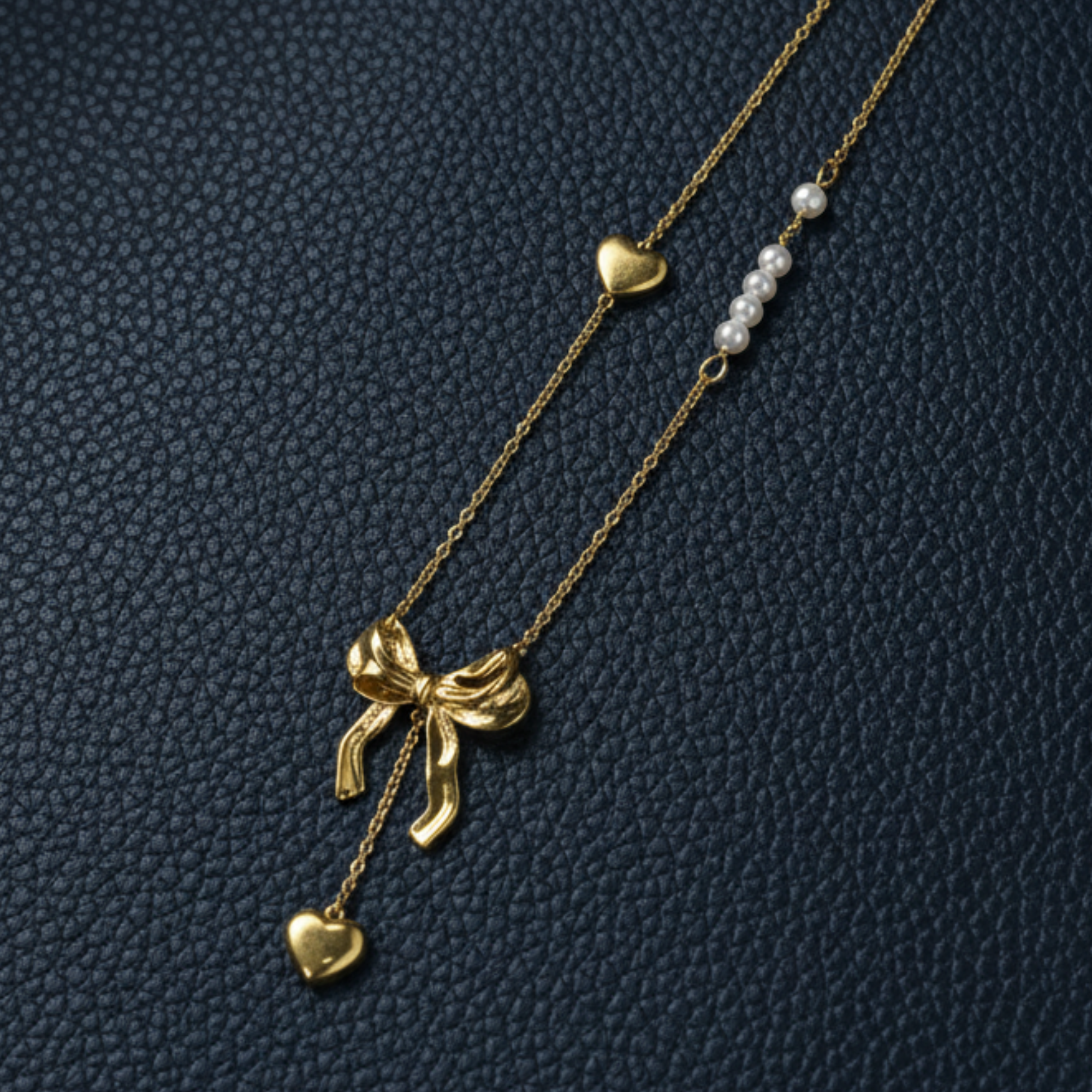 Gold Pearls With Beautiful Knot