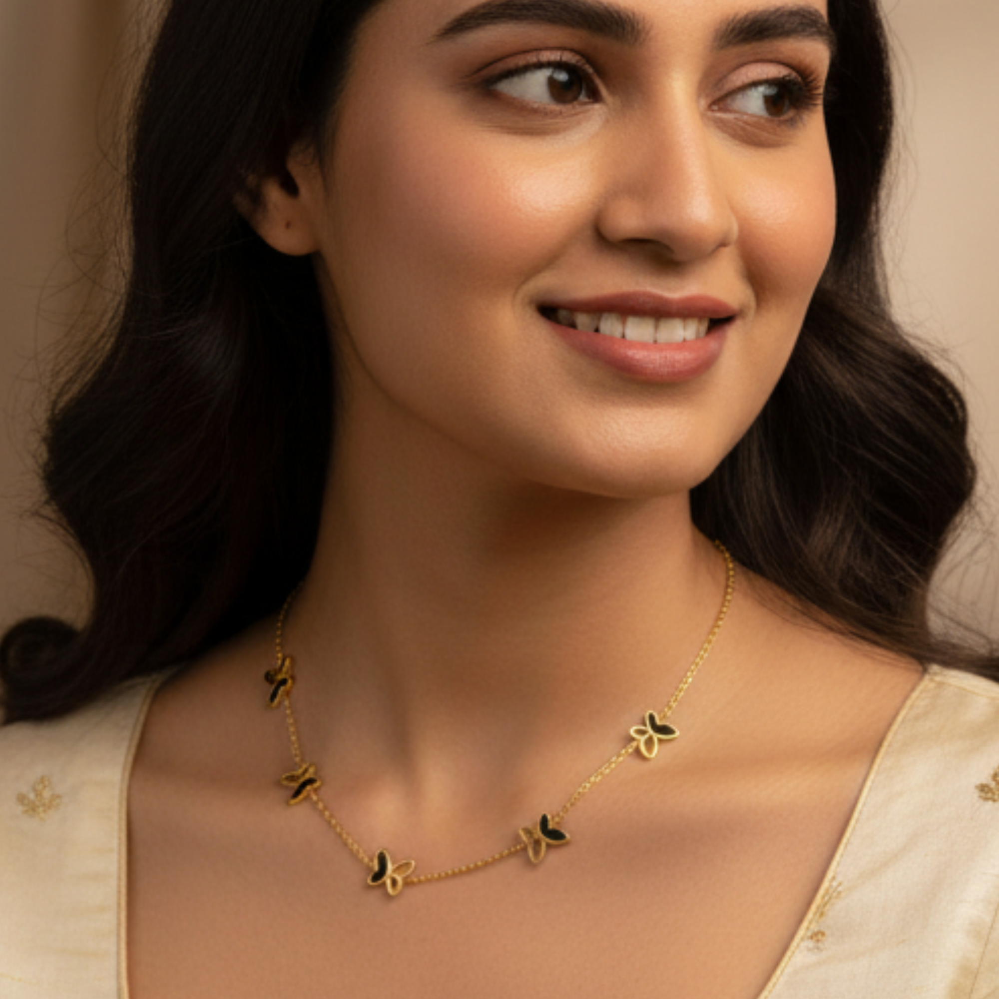 Black & Gold Butterfly Charms