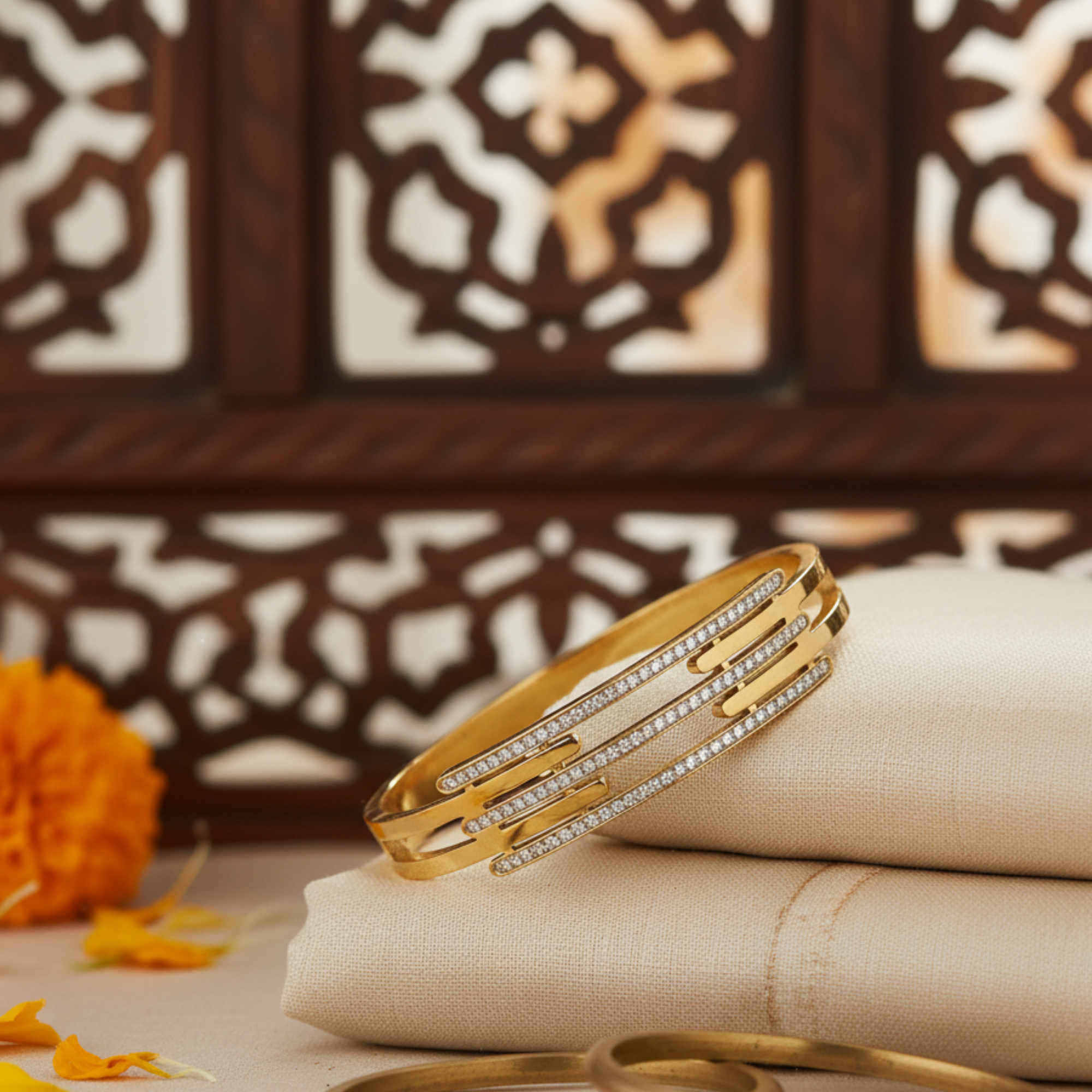 3 Stripes Gold & Diamonds