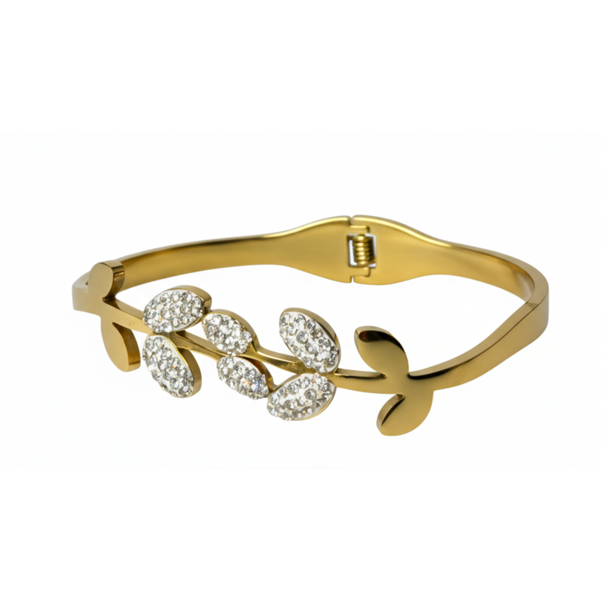 Gold Leafs With Diamond