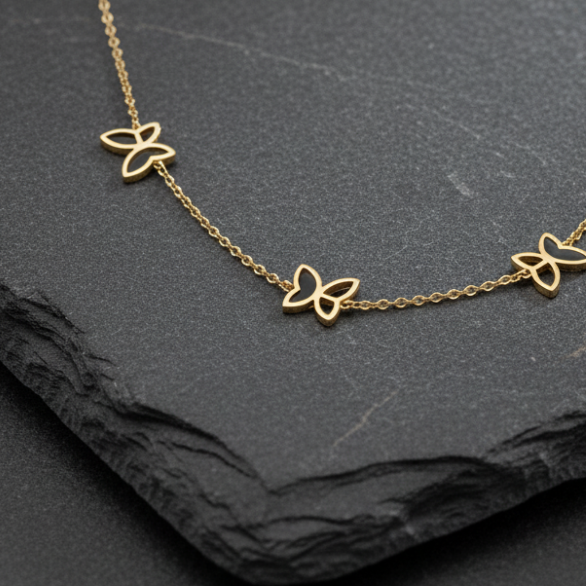 Black & Gold Butterfly Charms