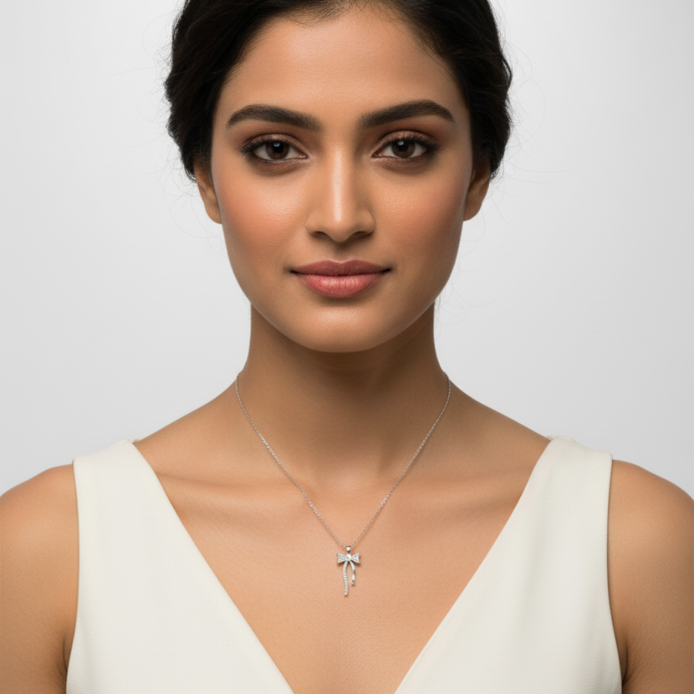 Silver Bow Pendant