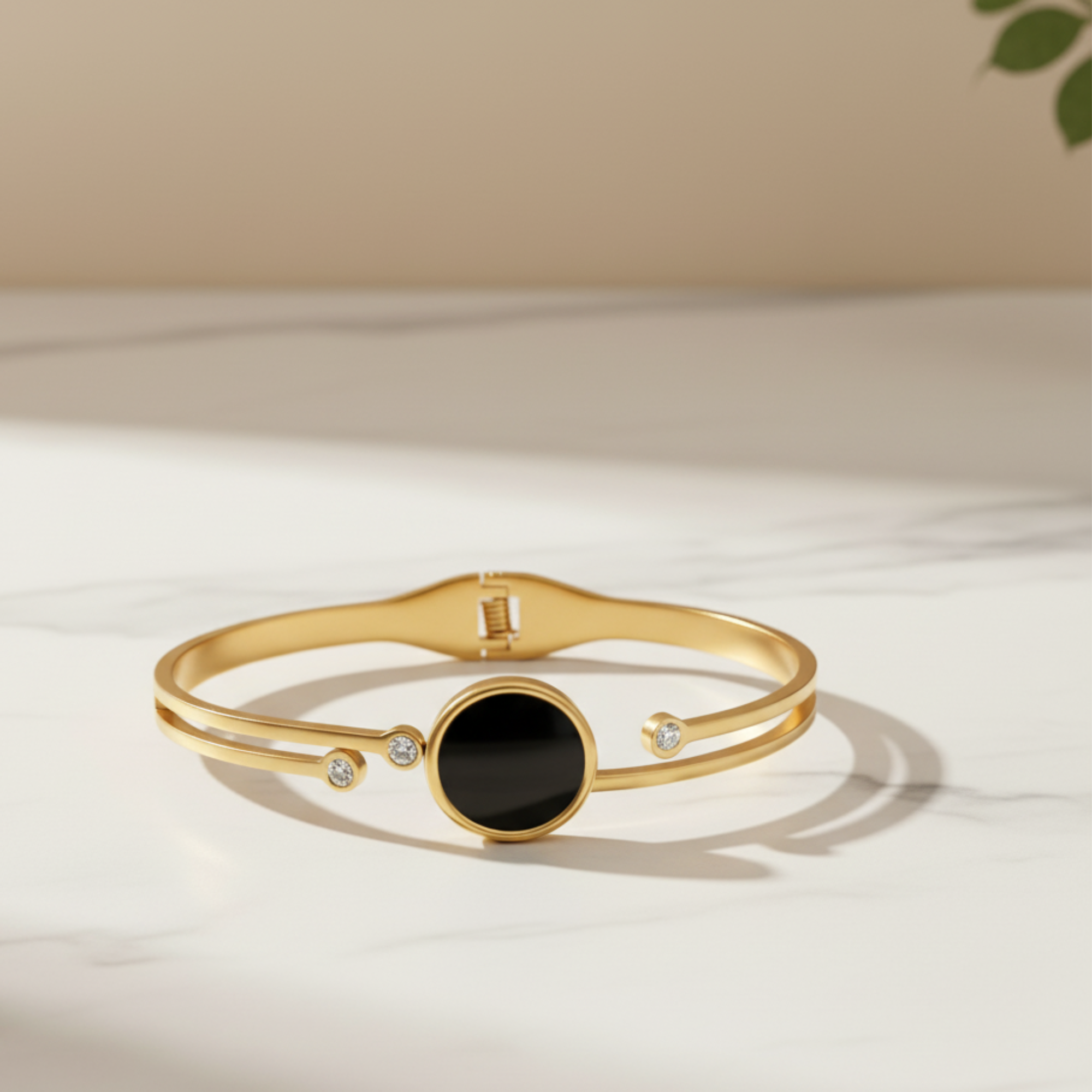 Black Gem With Gold