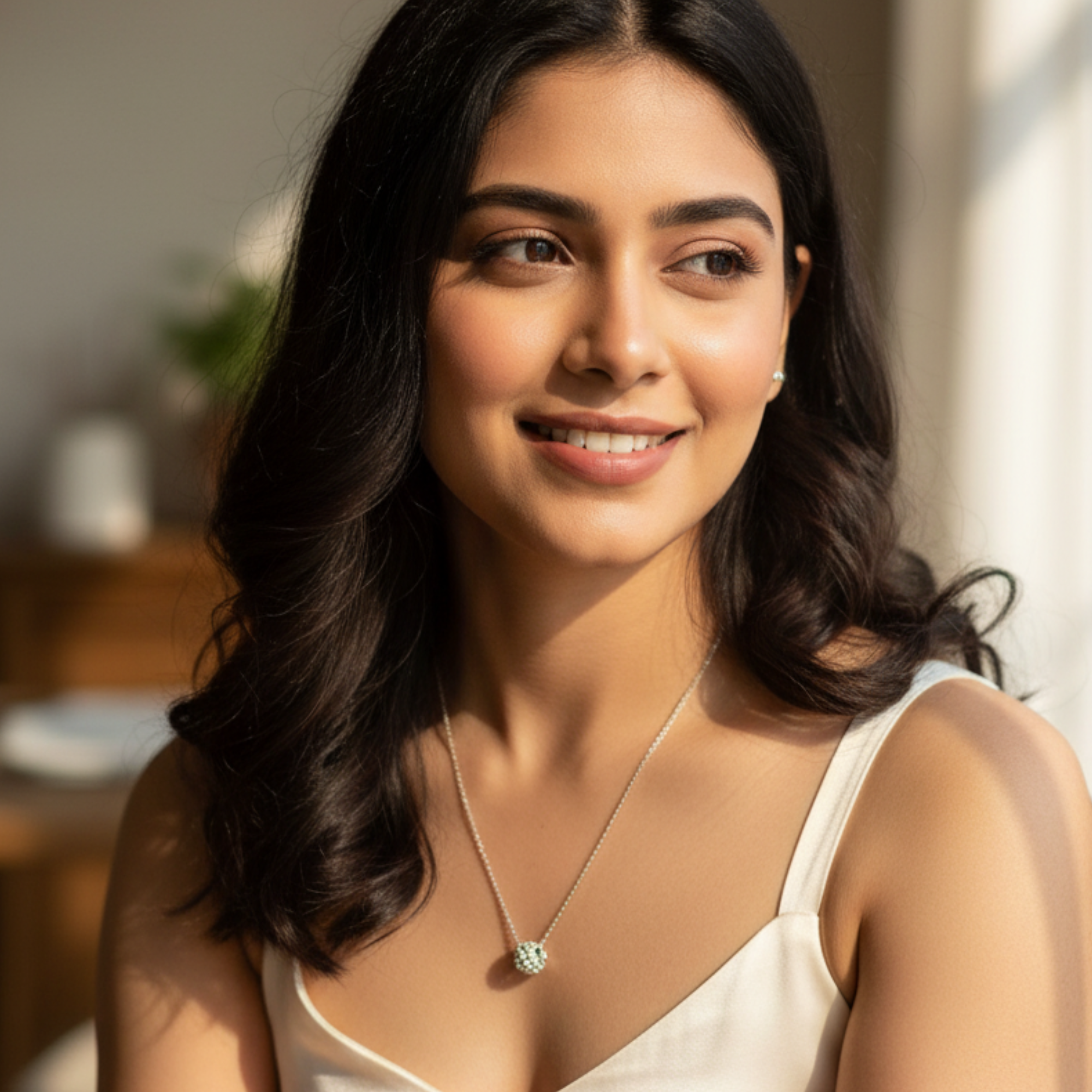 Sparkling Crystal Bead Necklace