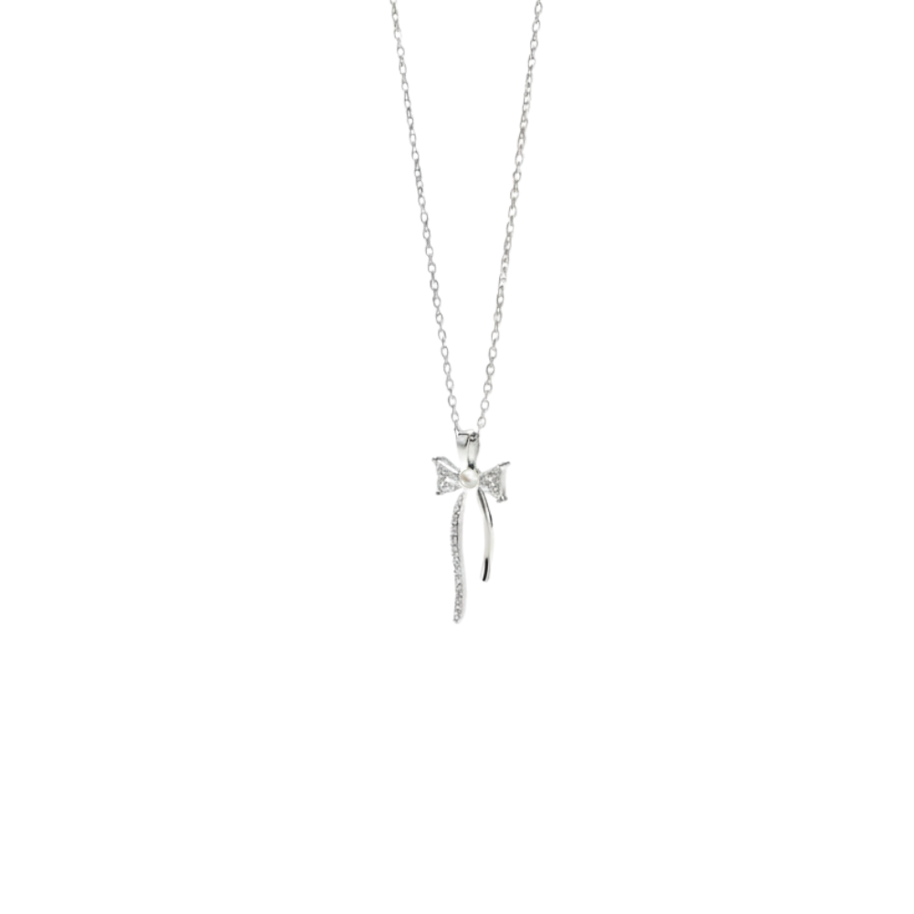 Silver Bow Pendant