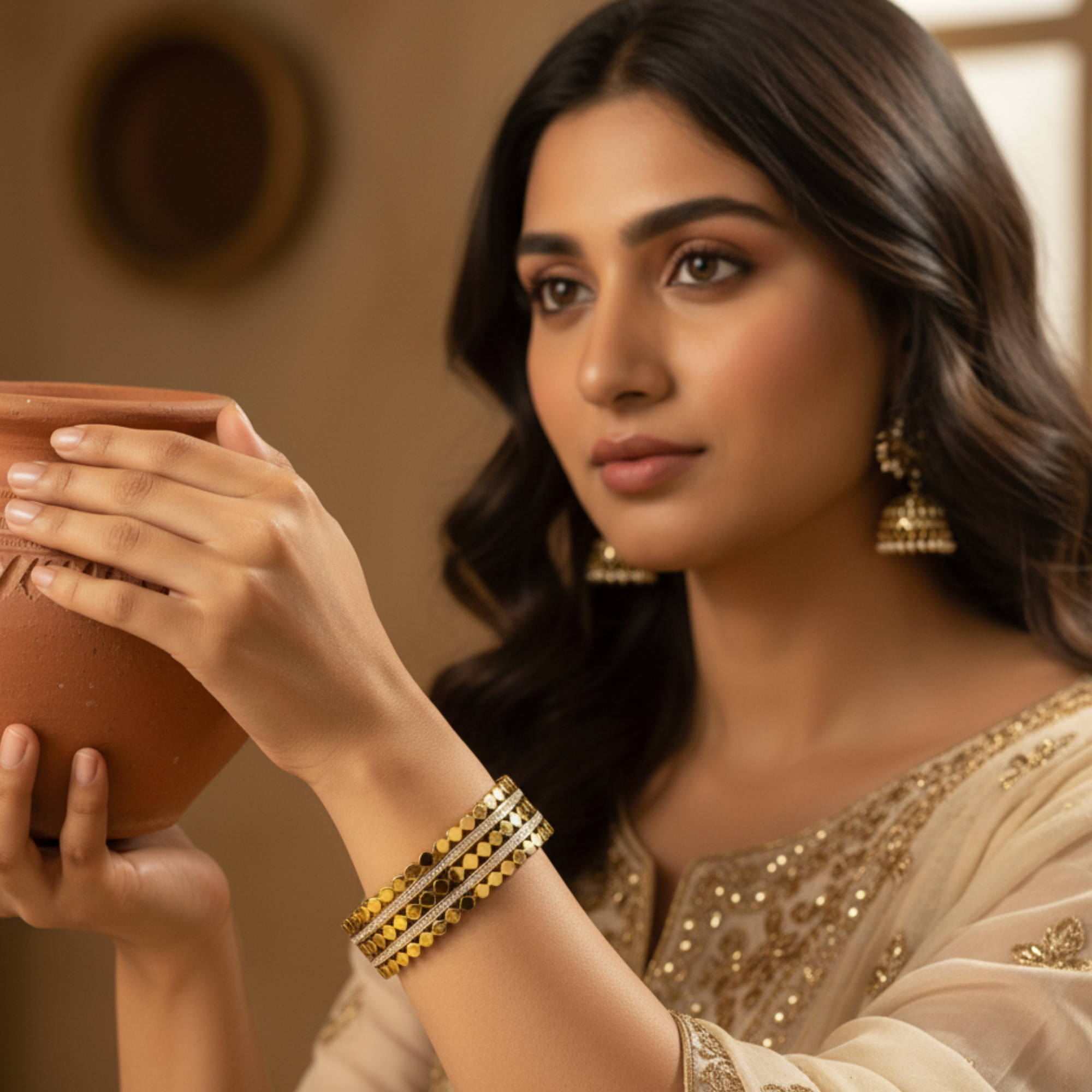 Gold Shinewave Bracelet