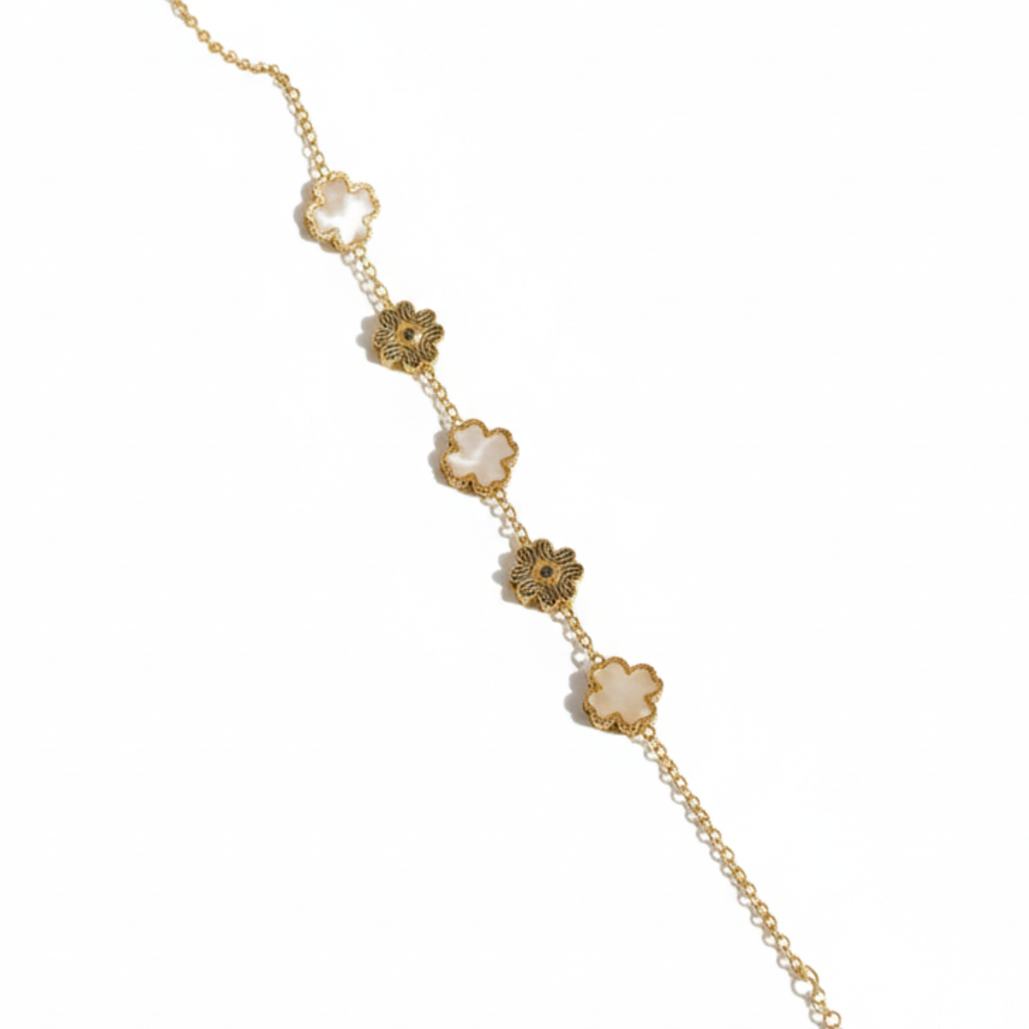 Pearl Petals Clover Bracelet