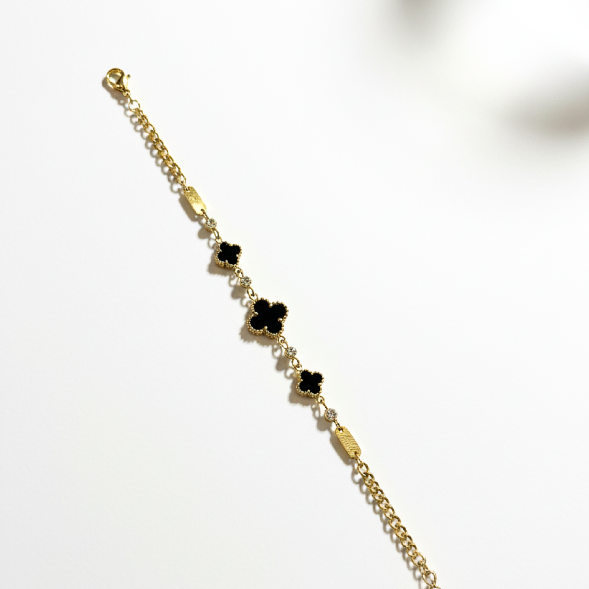 Midnight Clover Bracelet