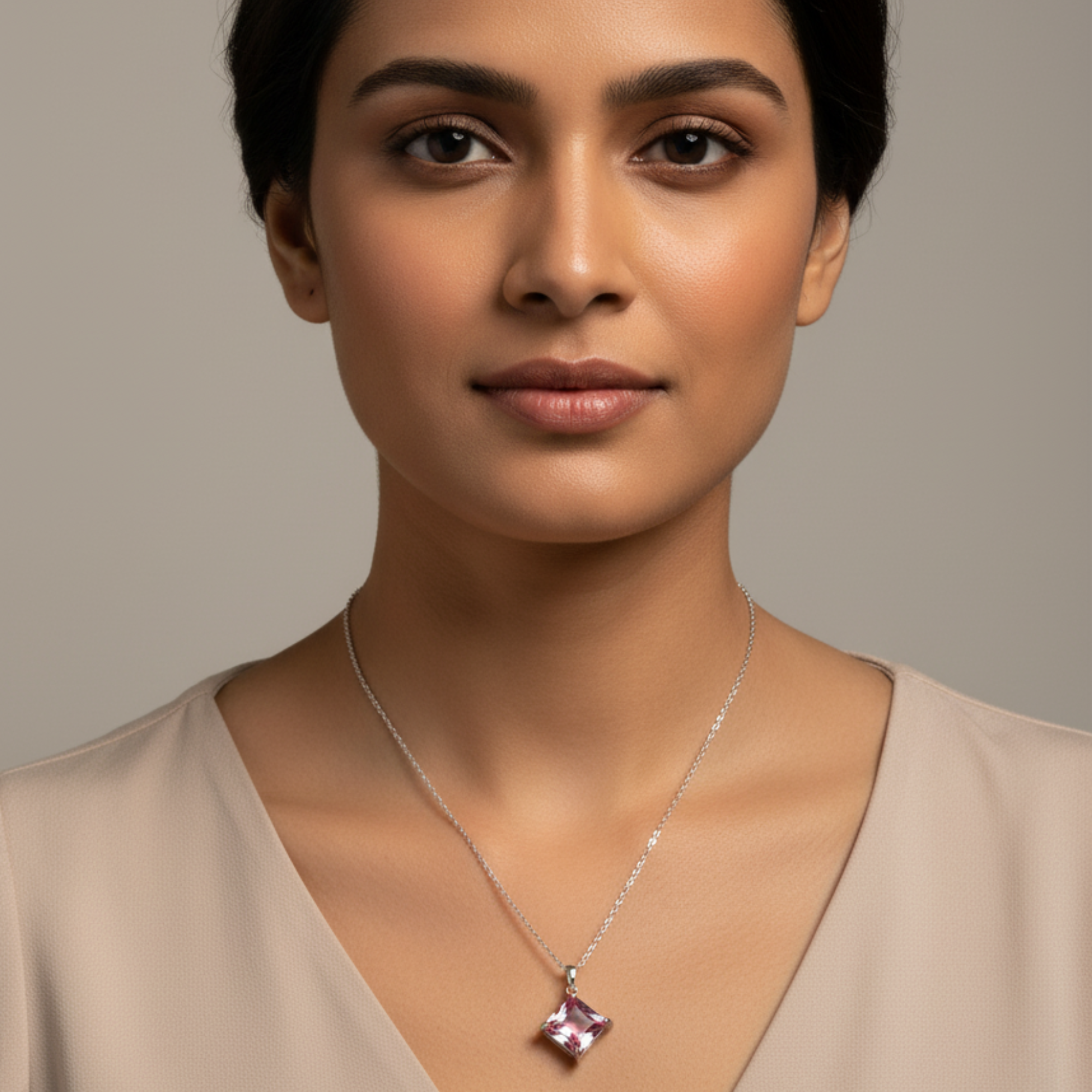 Elegant Pink Gemstone Pendant